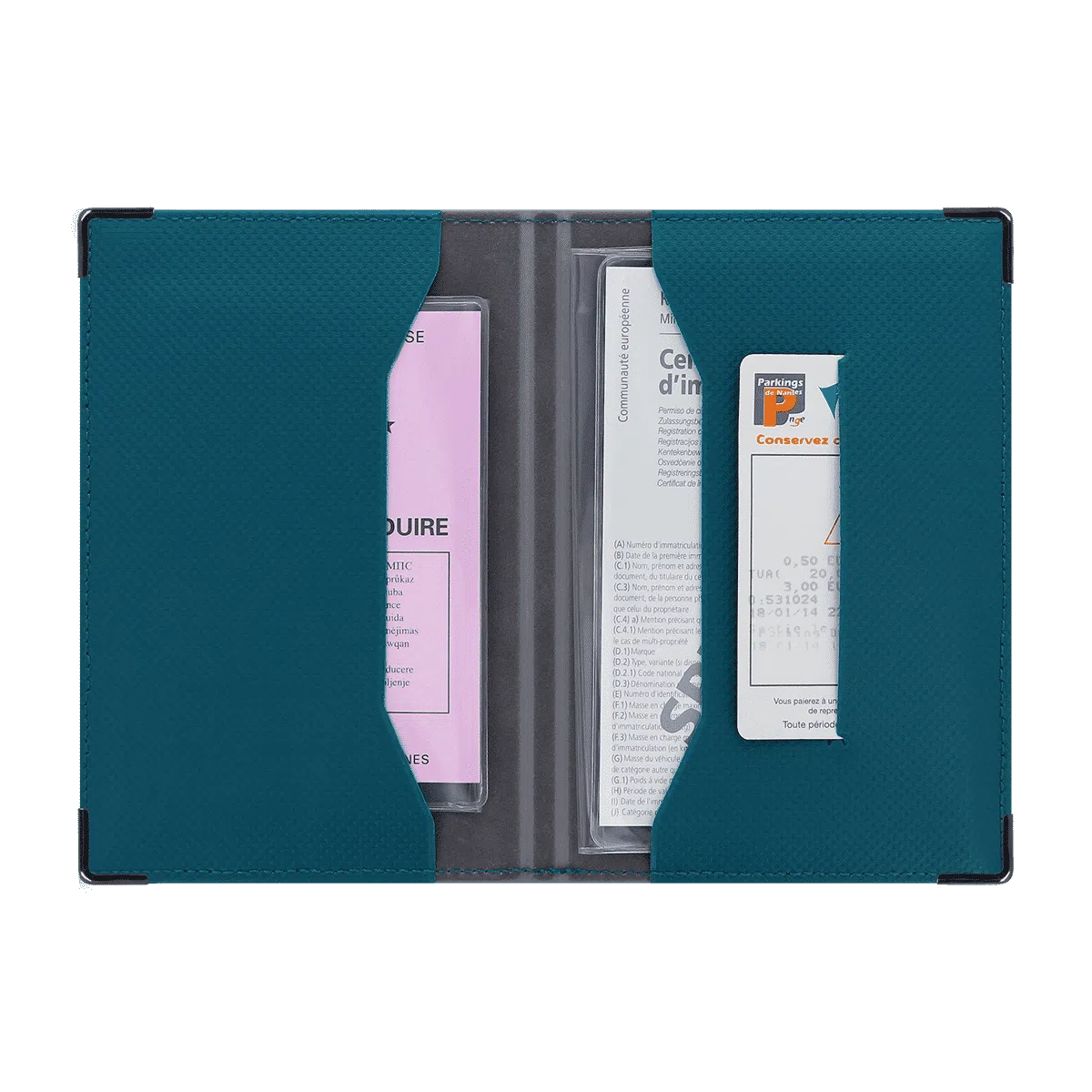 porte-papiers voiture étui carte grise permis de conduire Color pop fabrication française