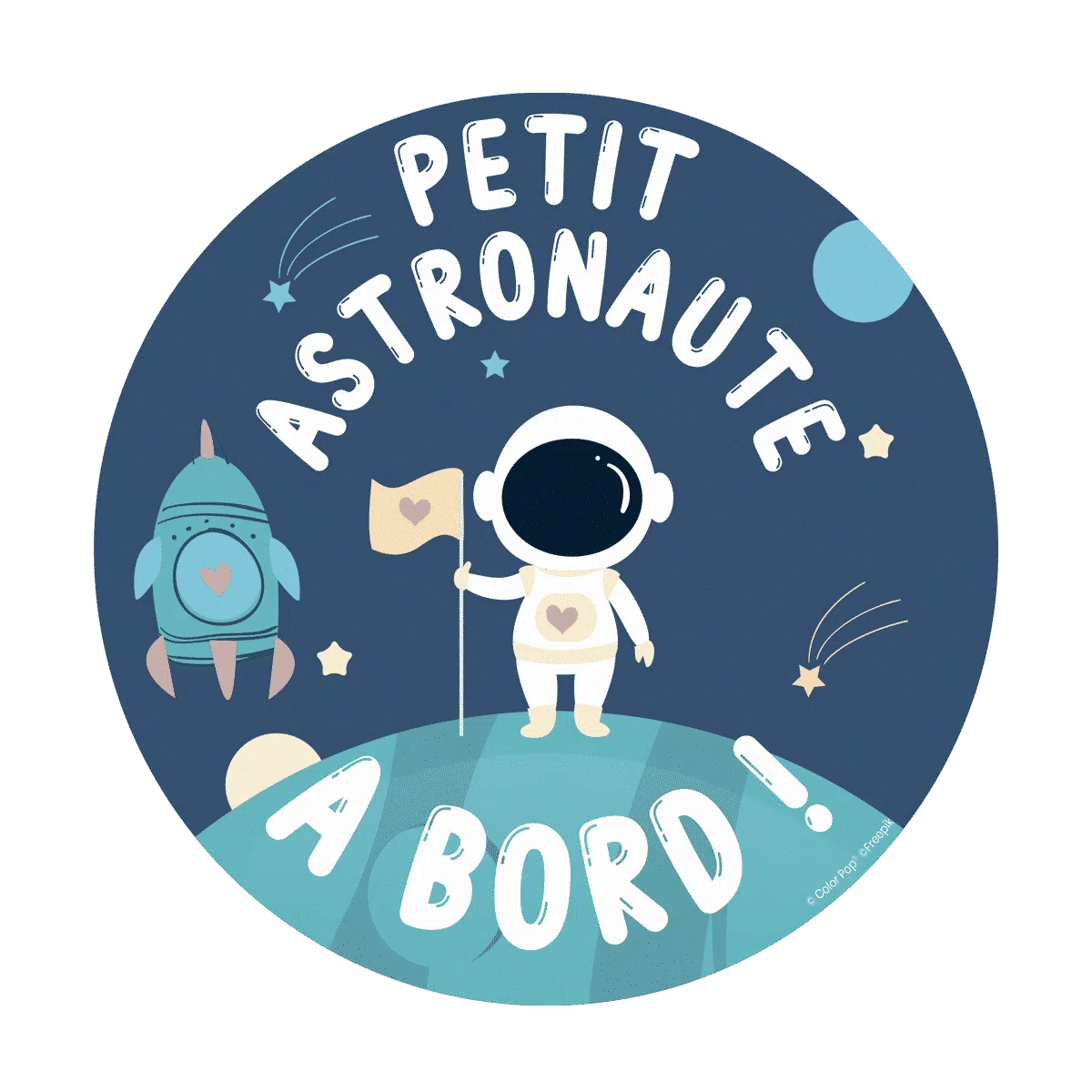 bébé a bord magnétique Color pop fabrication française