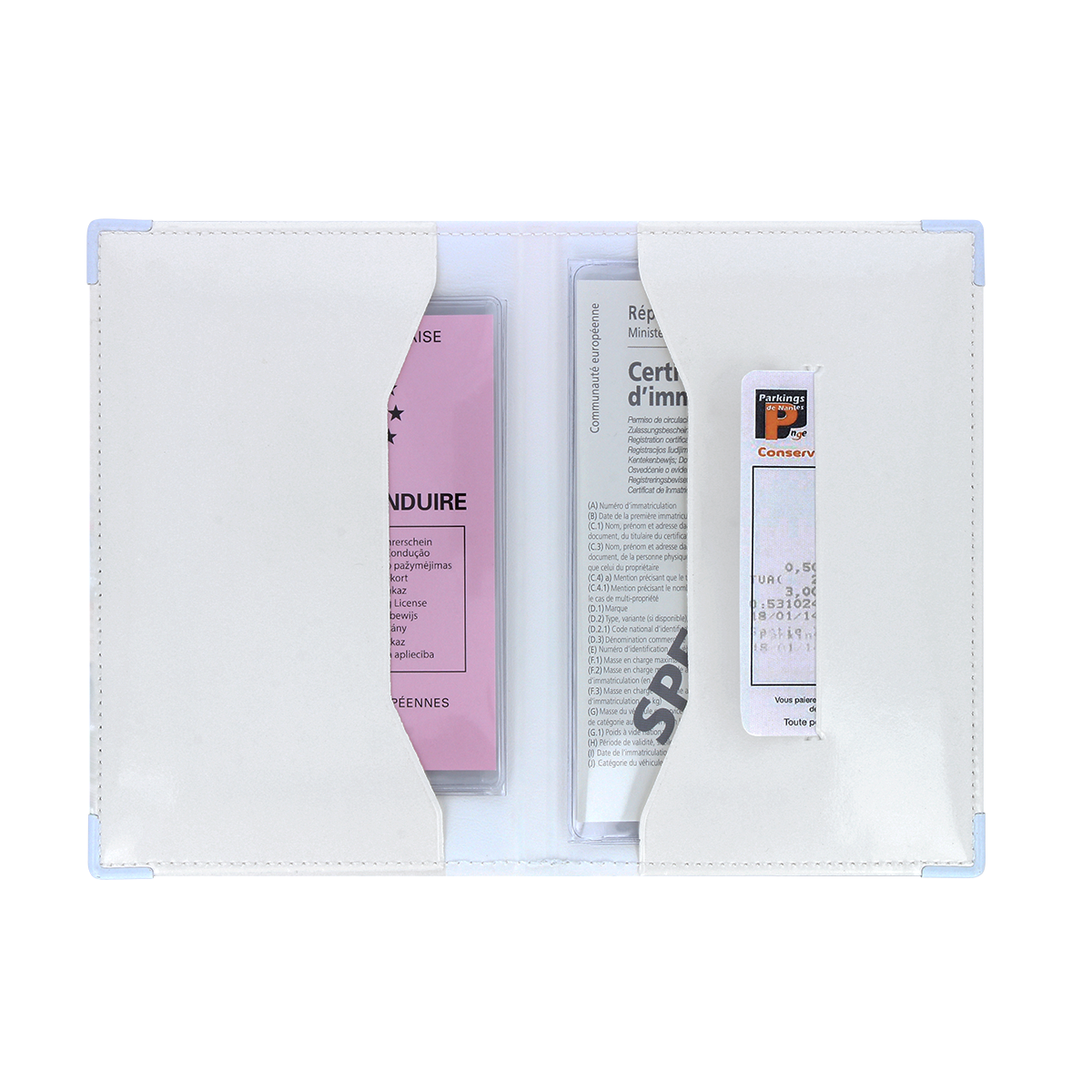 porte-papiers voiture étui carte grise permis de conduire Color pop fabrication française