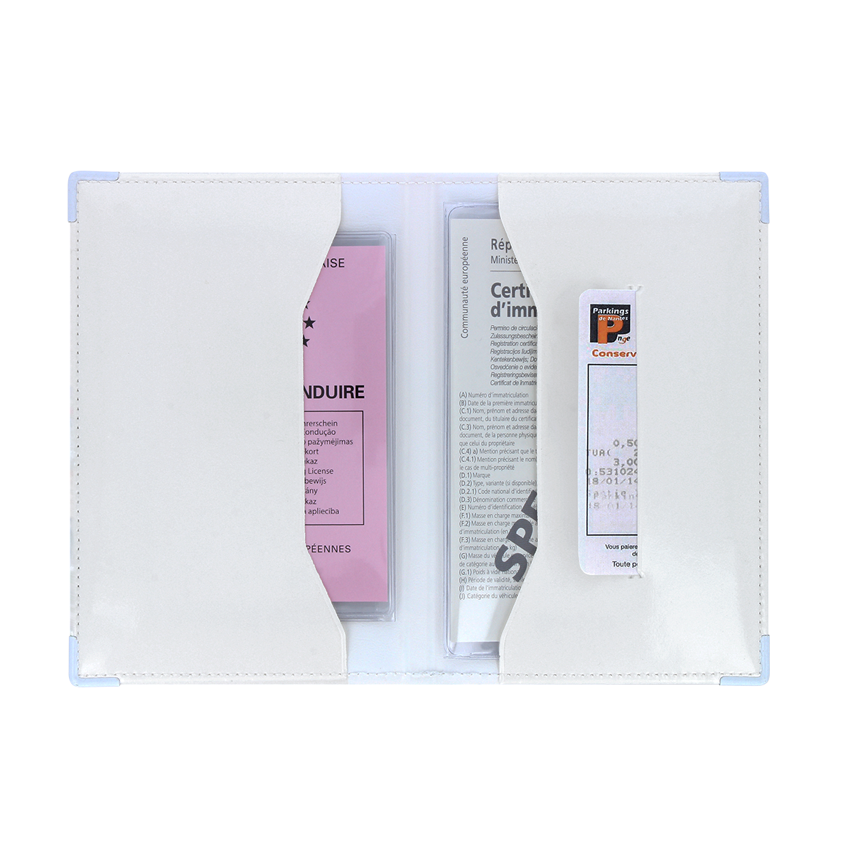 porte-papiers voiture étui carte grise permis de conduire Color pop fabrication française