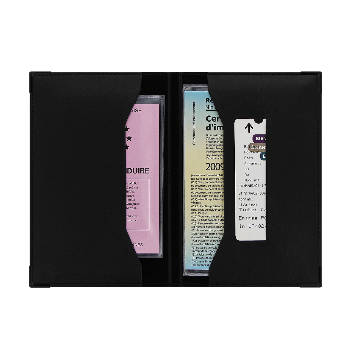 porte-papiers voiture étui carte grise permis de conduire Color pop fabrication française