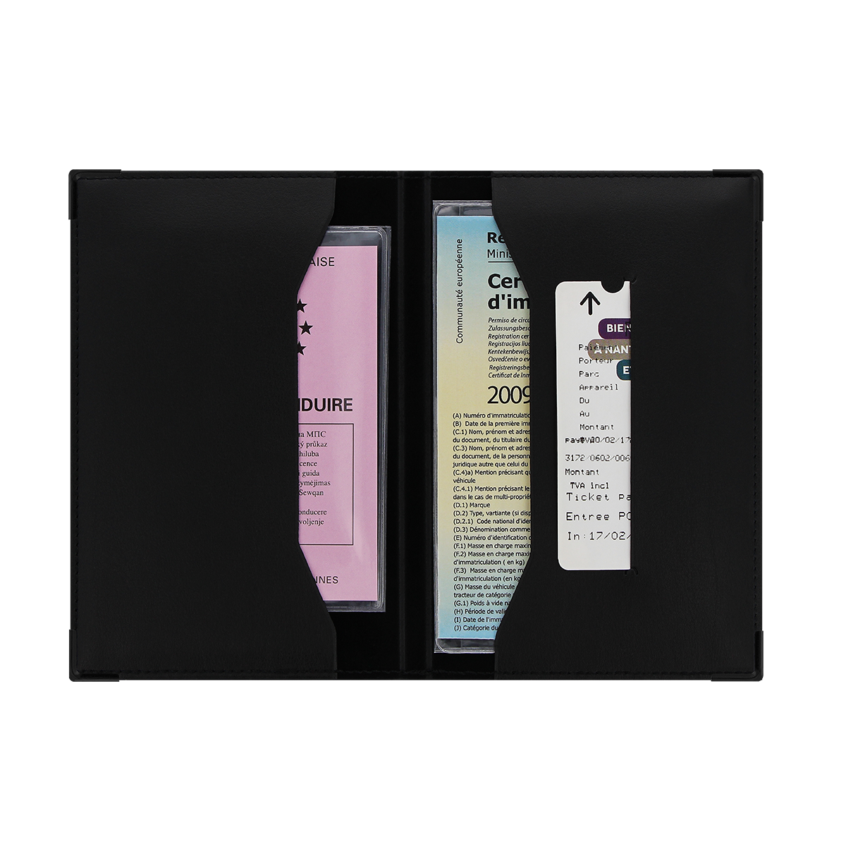porte-papiers voiture étui carte grise permis de conduire Color pop fabrication française