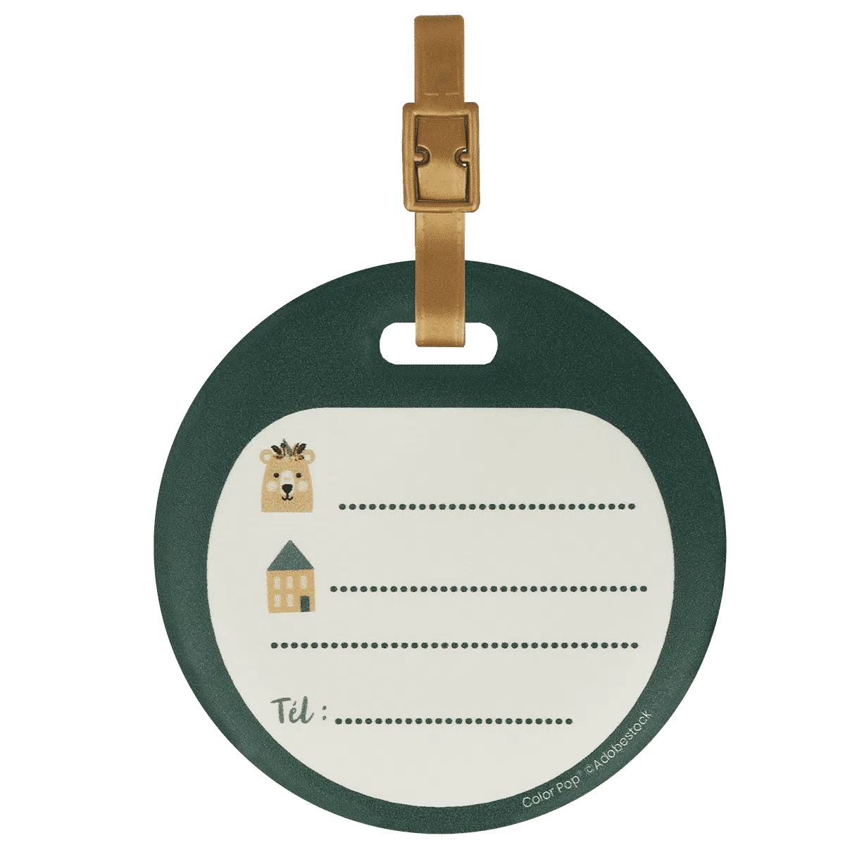 étiquette bagage enfant Color pop fabrication française