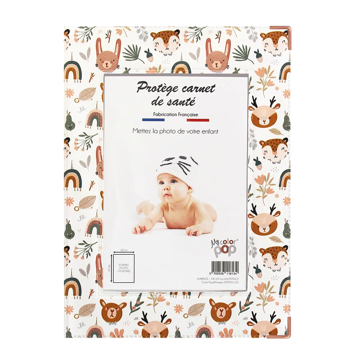 étui carnet de santé personnalisable Color pop fabrication française