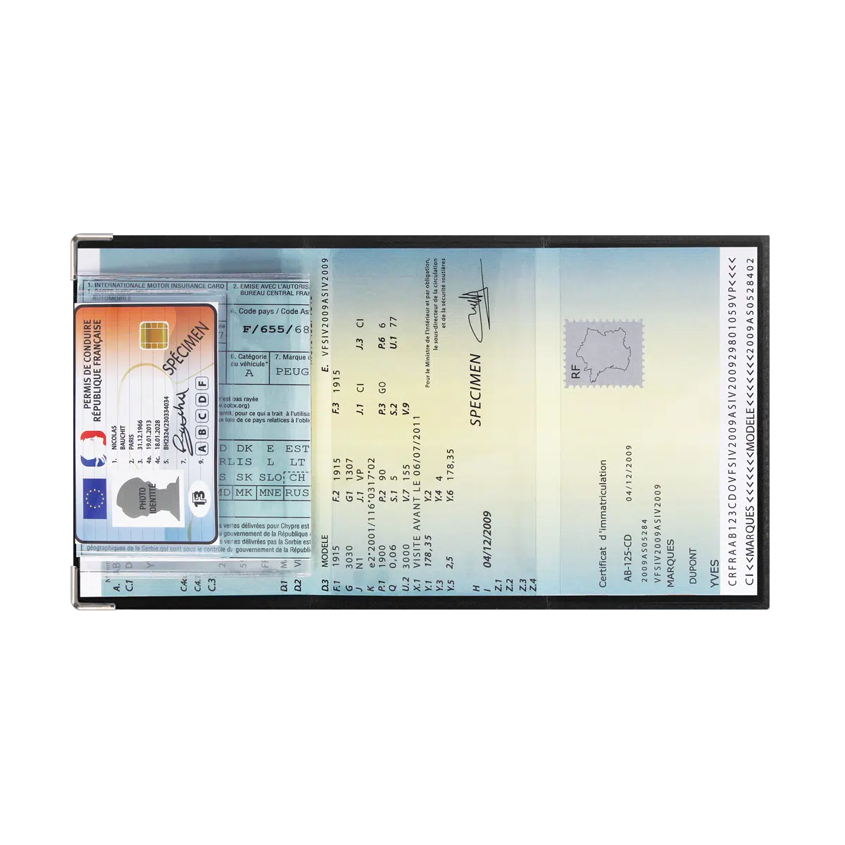 Porte document voiture, collection corse, motif tète de maure, pour nouveau permis, carte grise, nouveau permis, assurance, carte grise, carte stationnement, carte péage