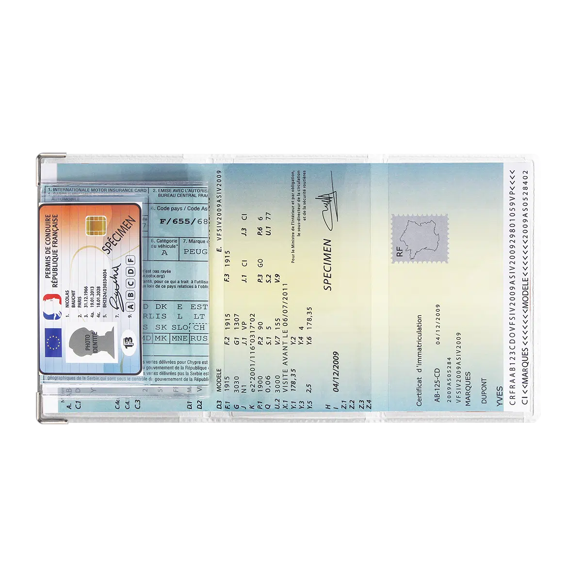 motif tropical porte papiers voiture jeune conducteur nouveau permis fabrication française porte assurance, porte carte grise, porte assurance, porte nouveau permis de conduire format carte de crédit