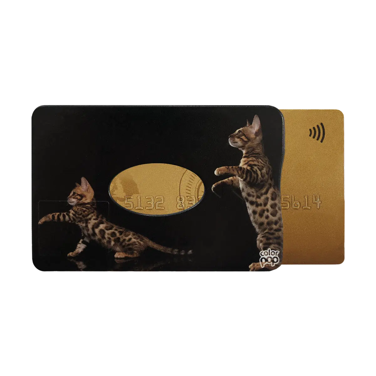 1 chat bengal blindé 613 étui pour carte blindée anti rfid anti piratage