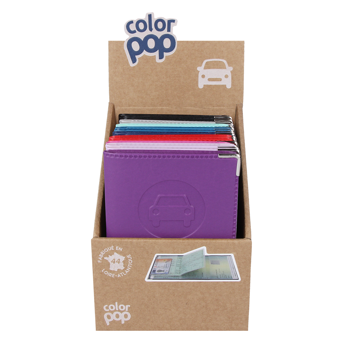 porte papiers voiture etui carte grise etui permis de conduire my color pop petite maroquinerie made in france fabrication francaise