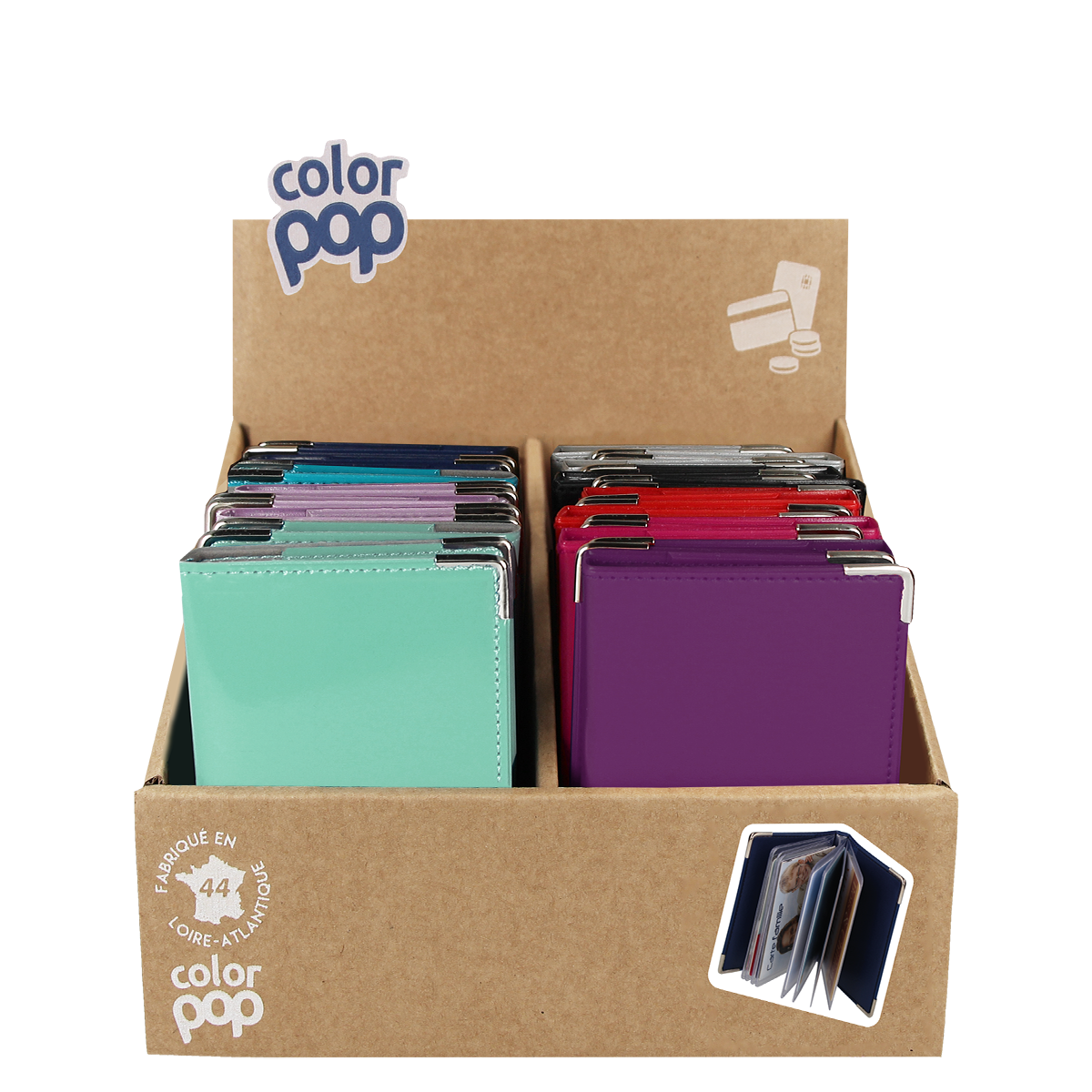 étui cartes fidélité cartes visite Color pop fabrication française