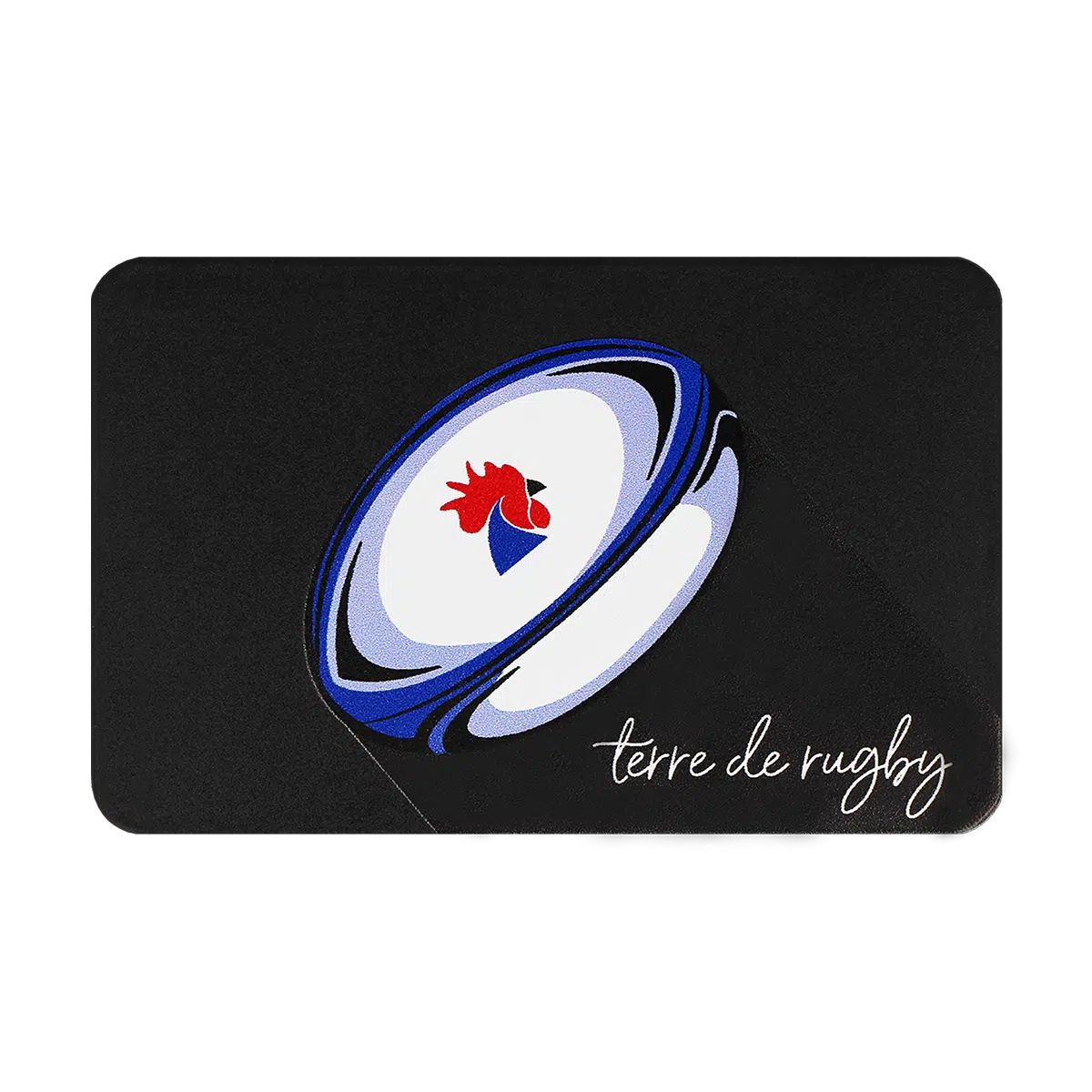 motif rugby noir, carte bancaire, carte de crédit, carte anti-rfid, carte anti-piratage, protège carte bancaire, étui pour carte bancaire ou carte de crédit