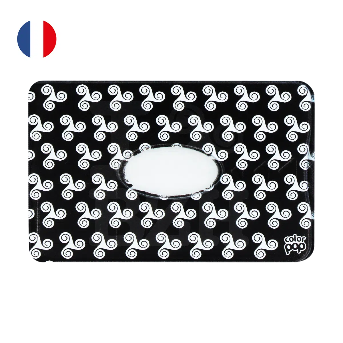 motif brh noir, carte bancaire, carte de crédit, carte anti-rfid, carte anti-piratage, protège carte bancaire, étui pour carte bancaire ou carte de crédit