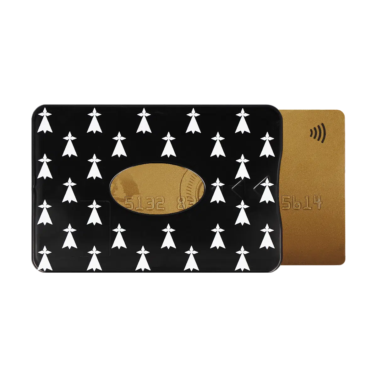 motif drapeau noir, carte bancaire, carte de crédit, carte anti-rfid, carte anti-piratage, protège carte bancaire, étui pour carte bancaire ou carte de crédit