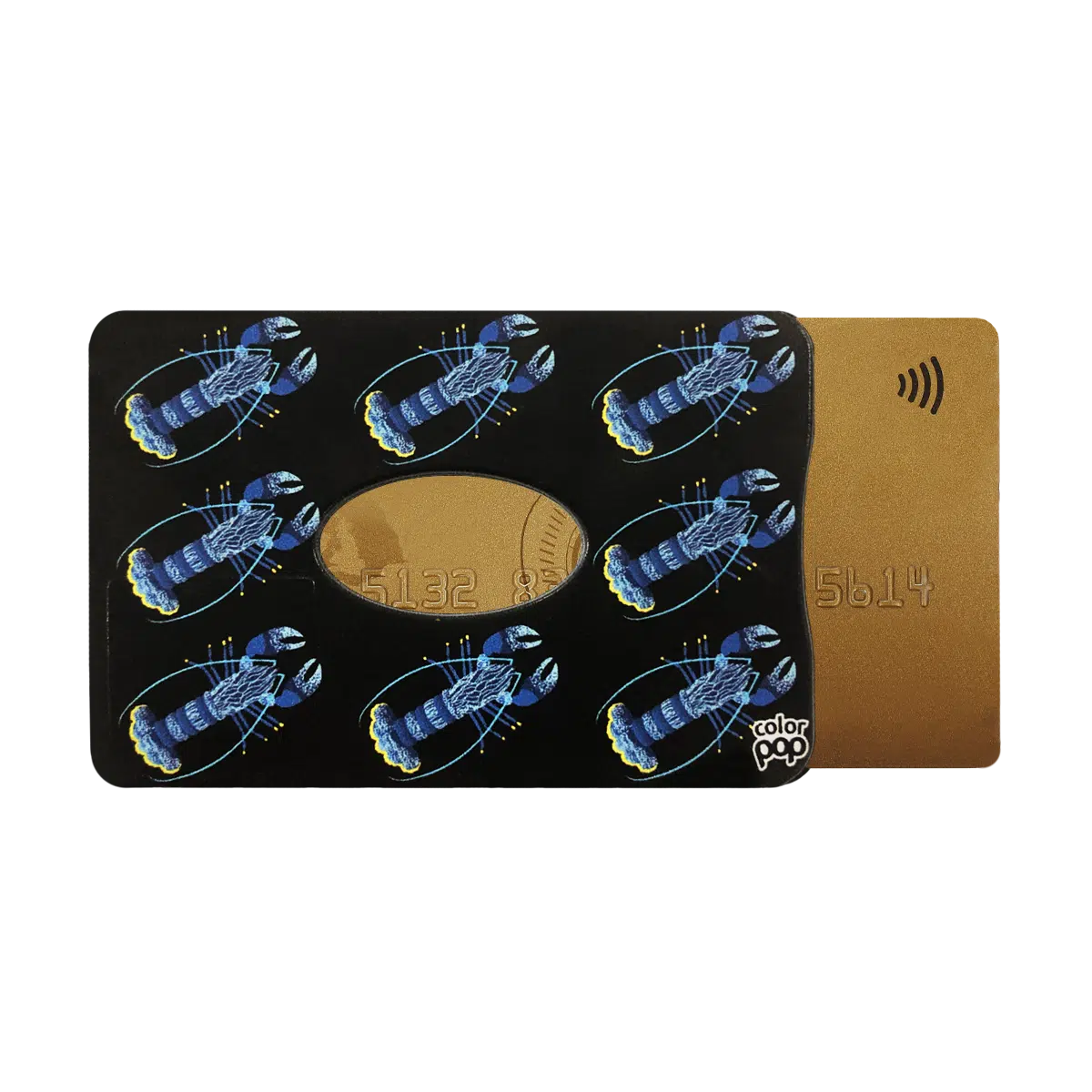 motif homard bleu, carte bancaire, carte de crédit, carte anti-rfid, carte anti-piratage, protège carte bancaire, étui pour carte bancaire ou carte de crédit