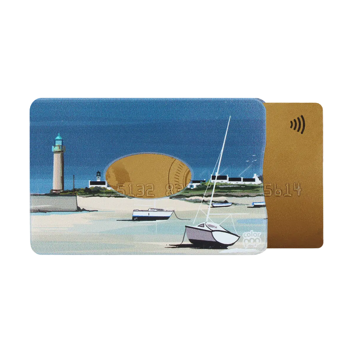 motif marine bleu, carte bancaire, carte de crédit, carte anti-rfid, carte anti-piratage, protège carte bancaire, étui pour carte bancaire ou carte de crédit