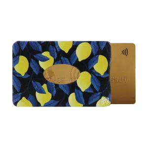 motif bergamote, carte bancaire, carte de crédit, carte anti-rfid, carte anti-piratage, protège carte bancaire, étui pour carte bancaire ou carte de crédit