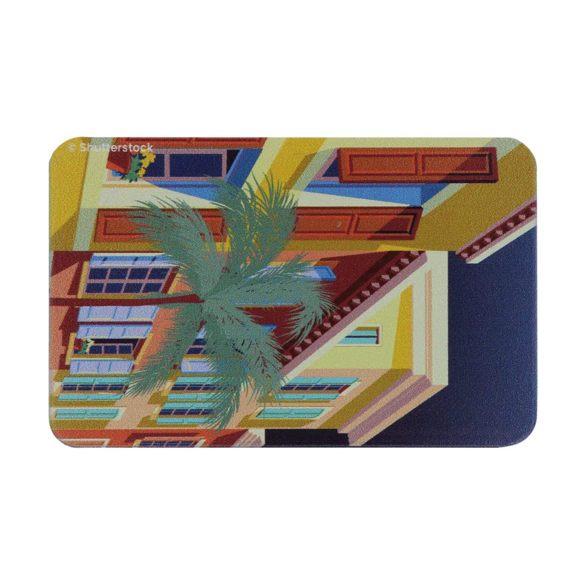 motif village, carte bancaire, carte de crédit, carte anti-rfid, carte anti-piratage, protège carte bancaire, étui pour carte bancaire ou carte de crédit