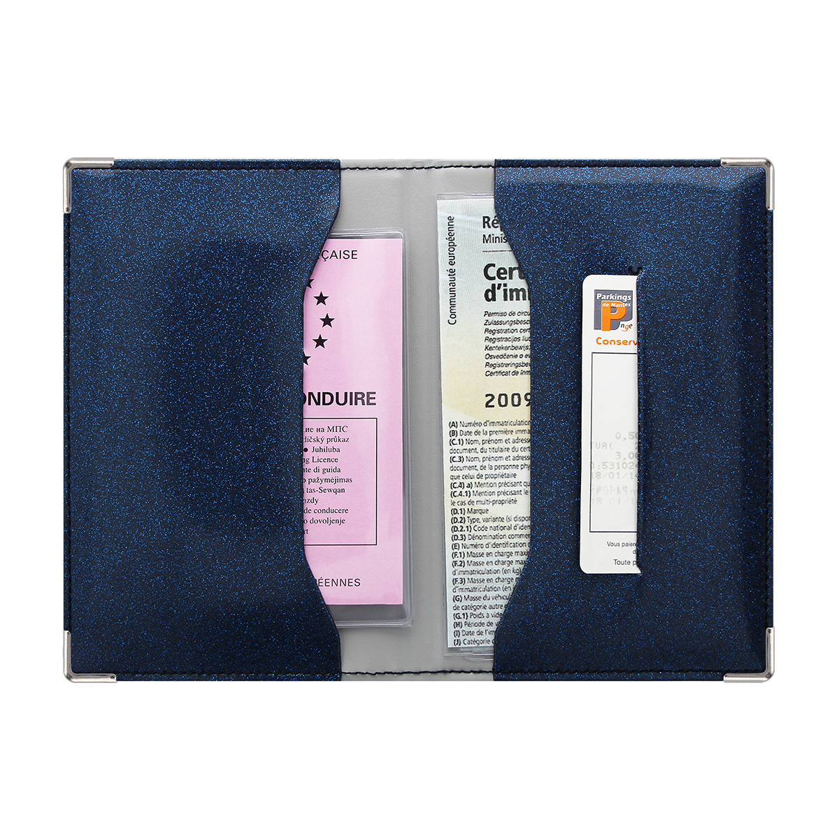 porte-papiers voiture étui carte grise permis de conduire Color pop fabrication française