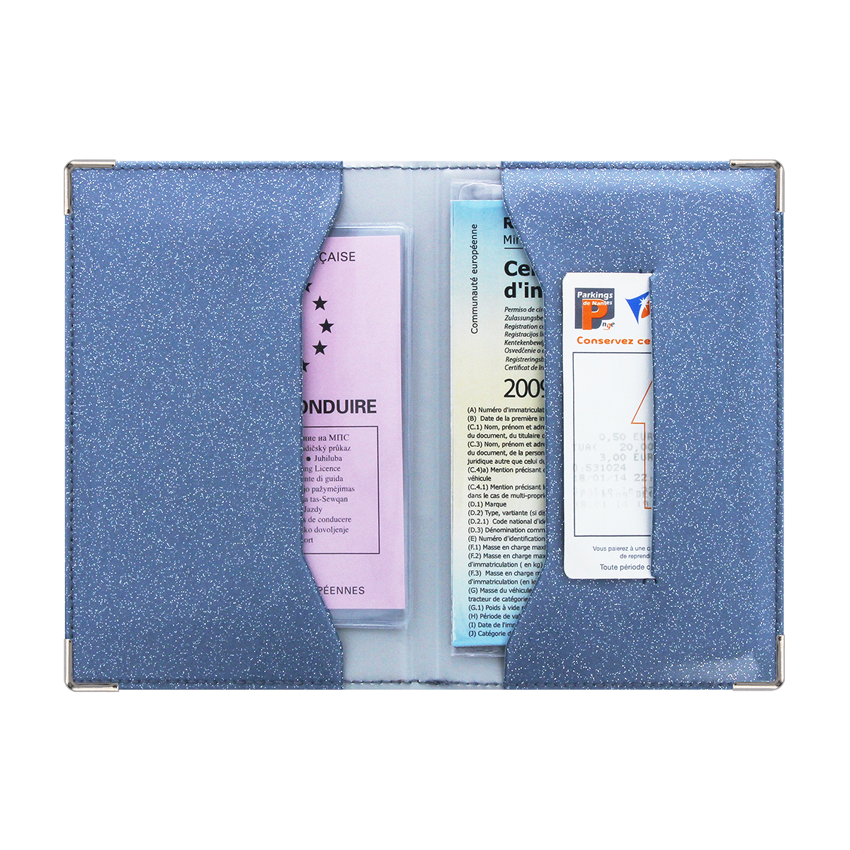 porte-papiers voiture étui carte grise permis de conduire Color pop fabrication française