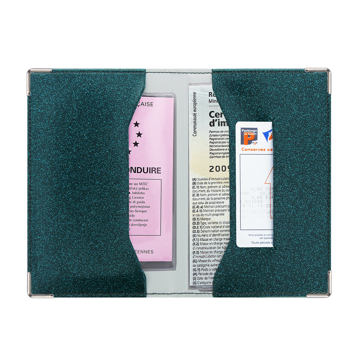 porte-papiers voiture étui carte grise permis de conduire Color pop fabrication française