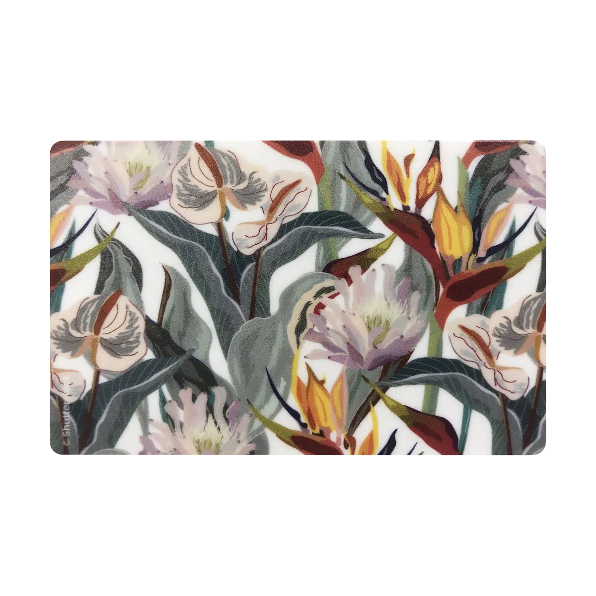 motif anthurium, carte bancaire, carte de crédit, carte transport, badge, carte cantine, protège carte bancaire, étui pour carte bancaire ou carte de crédit