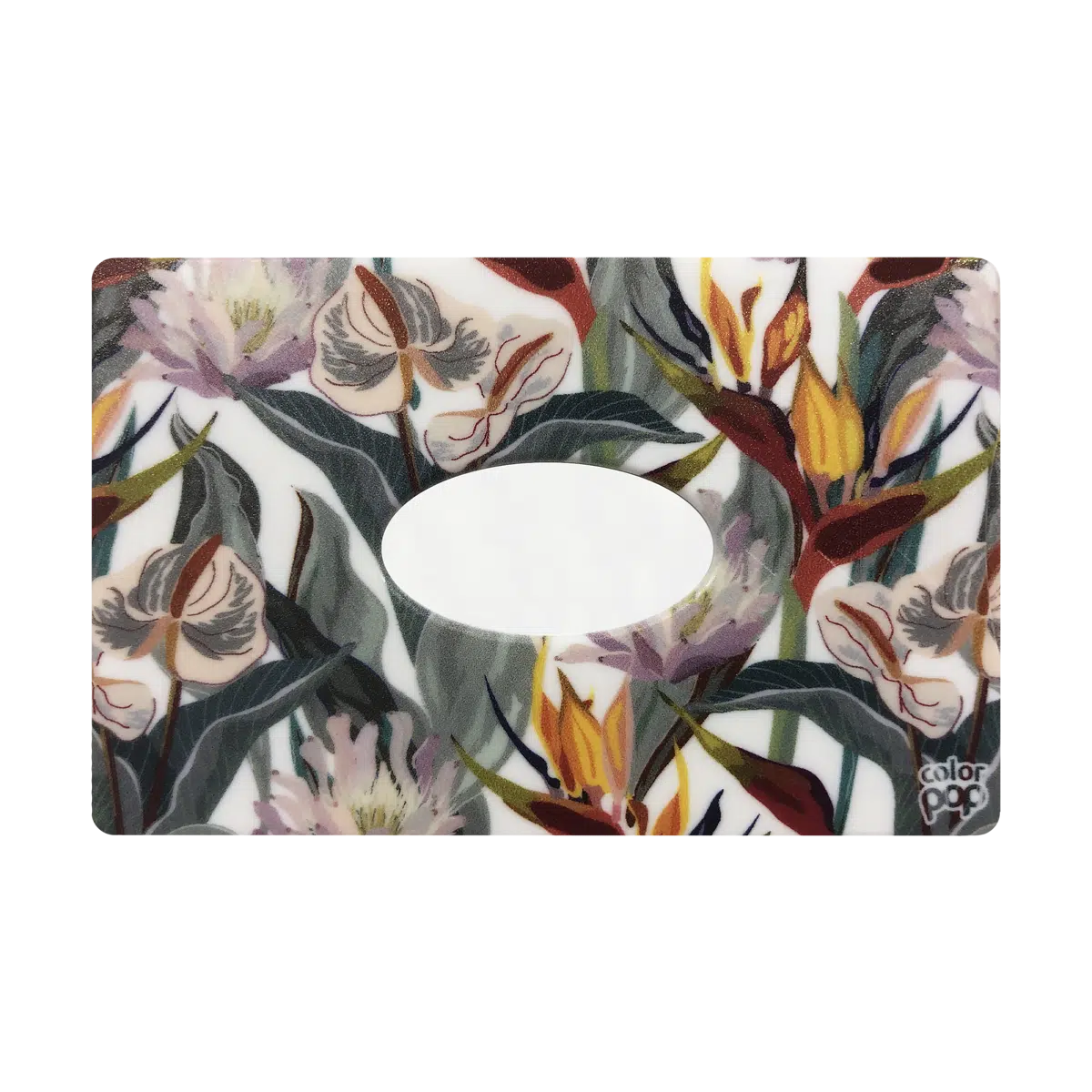 motif anthurium, carte bancaire, carte de crédit, carte transport, badge, carte cantine, protège carte bancaire, étui pour carte bancaire ou carte de crédit