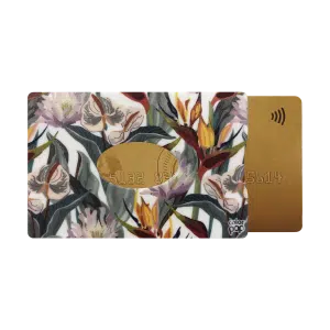 motif anthurium, carte bancaire, carte de crédit, carte transport, badge, carte cantine, protège carte bancaire, étui pour carte bancaire ou carte de crédit