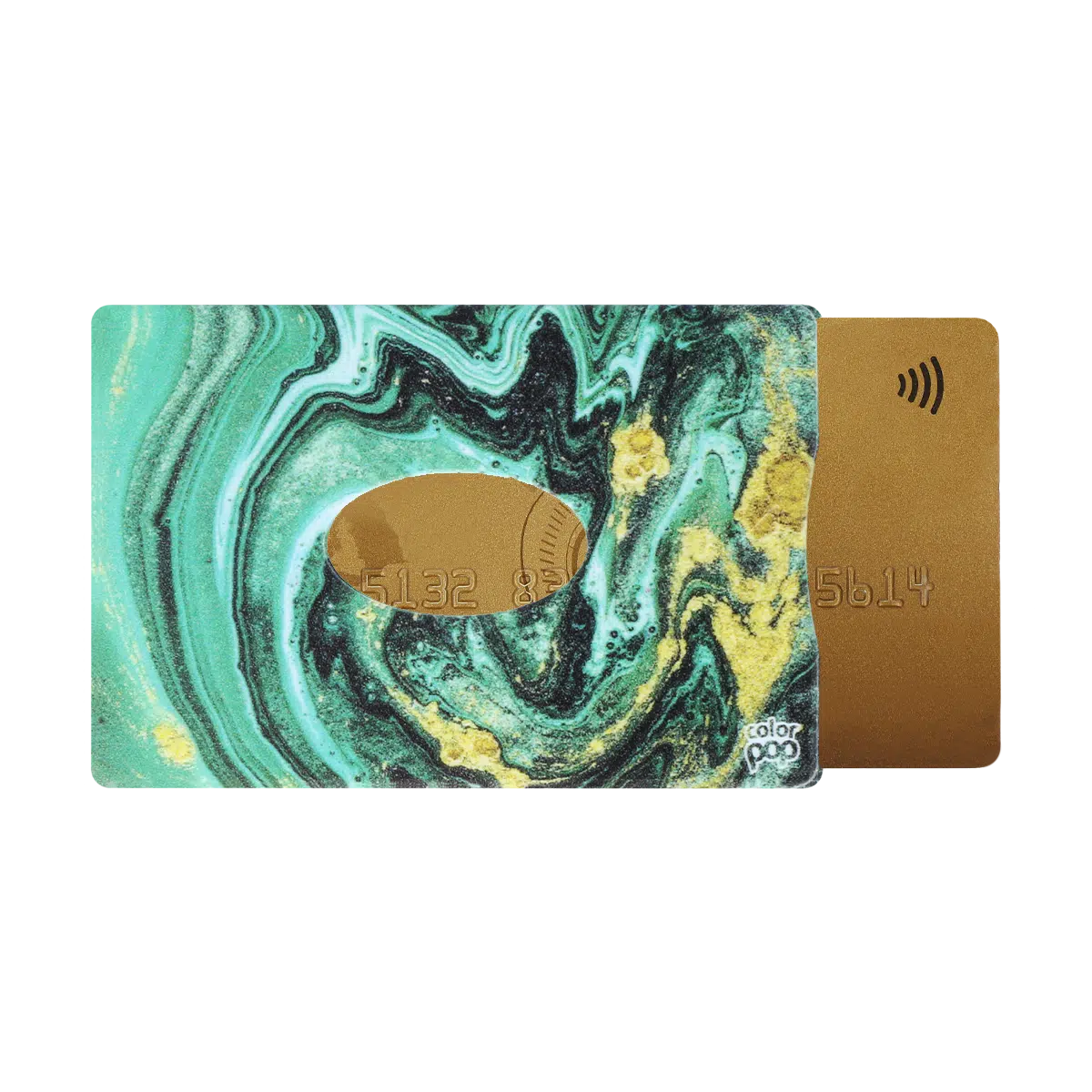 motif emeraude, carte bancaire, carte de crédit, carte transport, badge, carte cantine, protège carte bancaire, étui pour carte bancaire ou carte de crédit