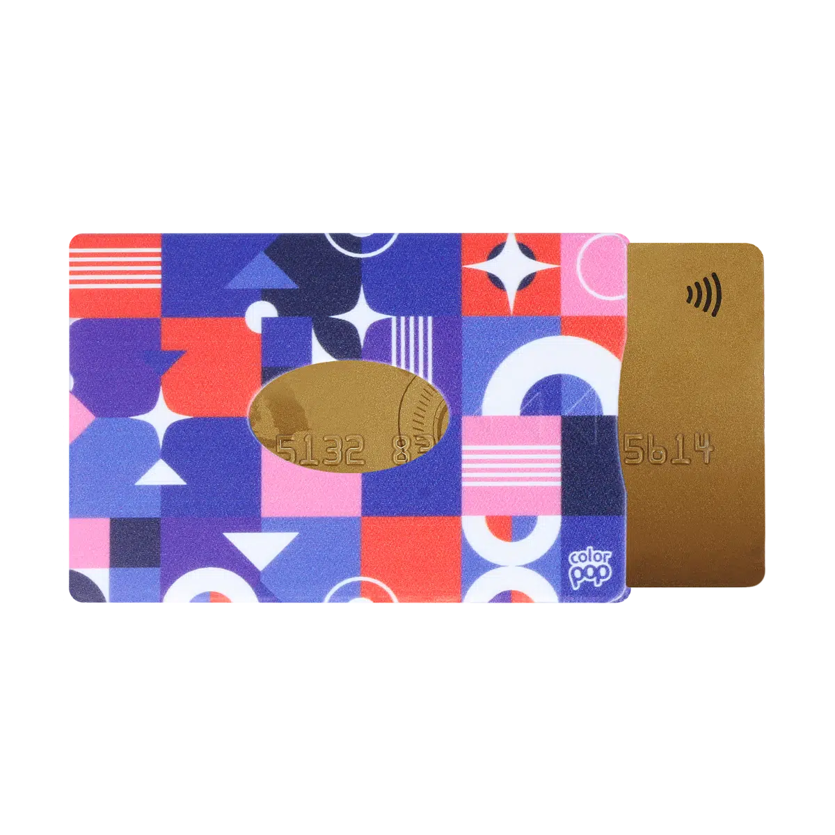 motif formes géométriques, carte bancaire, carte de crédit, carte transport, badge, carte cantine, protège carte bancaire, étui pour carte bancaire ou carte de crédit
