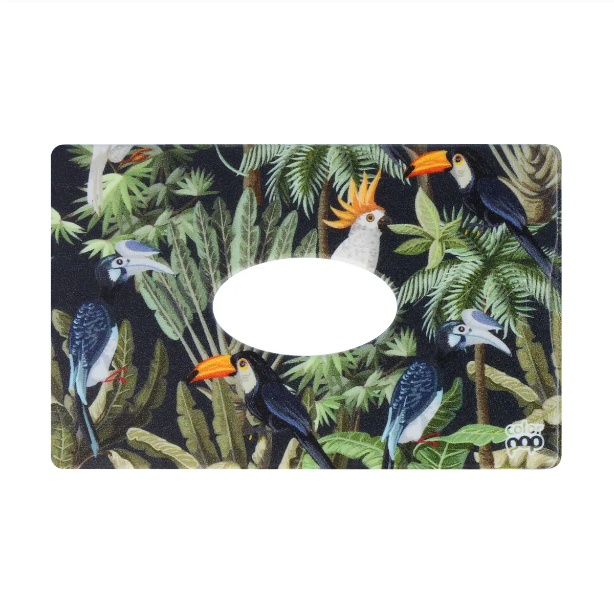 motif toucan, carte bancaire, carte de crédit, carte transport, badge, carte cantine, protège carte bancaire, étui pour carte bancaire ou carte de crédit