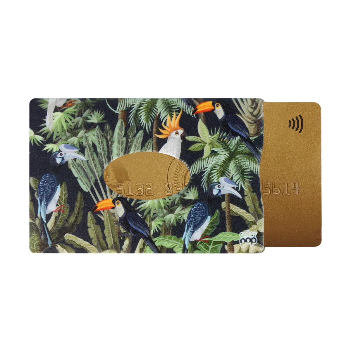 motif toucan, carte bancaire, carte de crédit, carte transport, badge, carte cantine, protège carte bancaire, étui pour carte bancaire ou carte de crédit