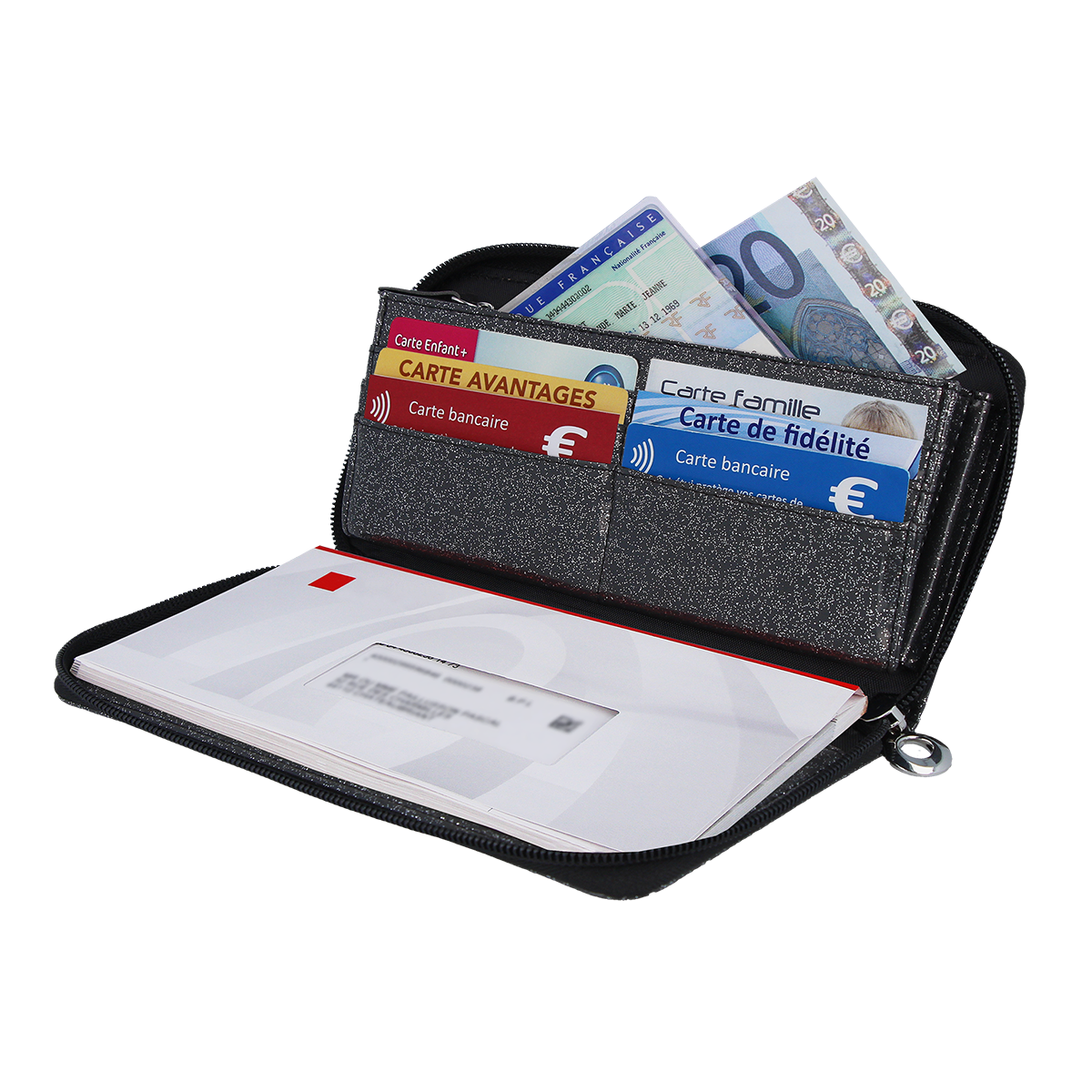 Portefeuille compagnon anti-piratage anti-rfid Color pop