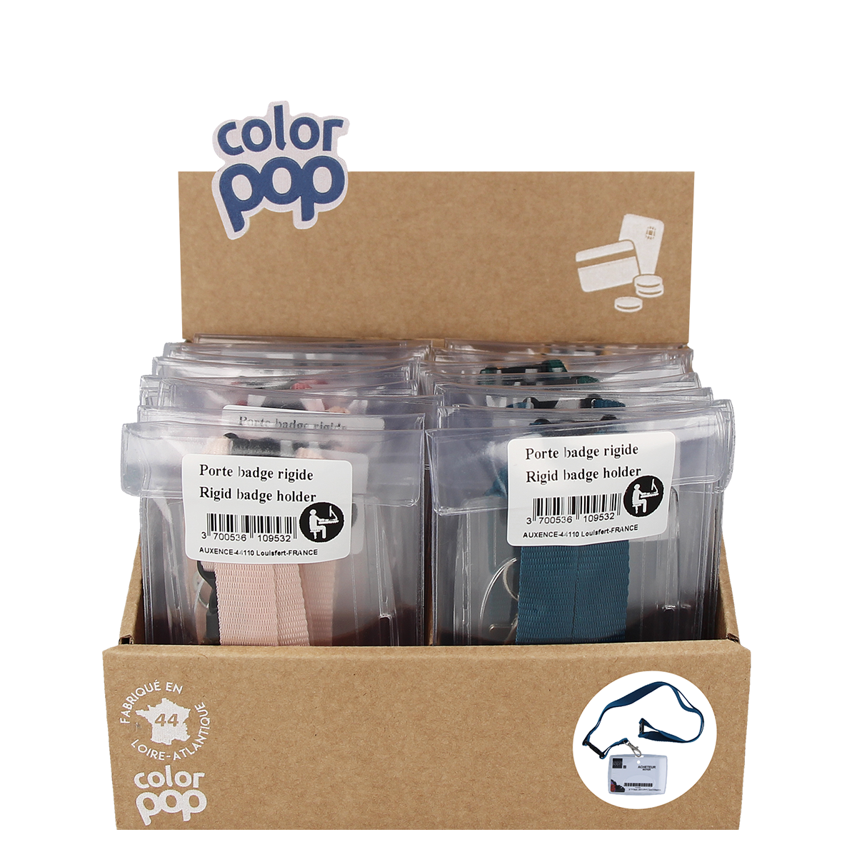 etui porte badge color pop fabrication française