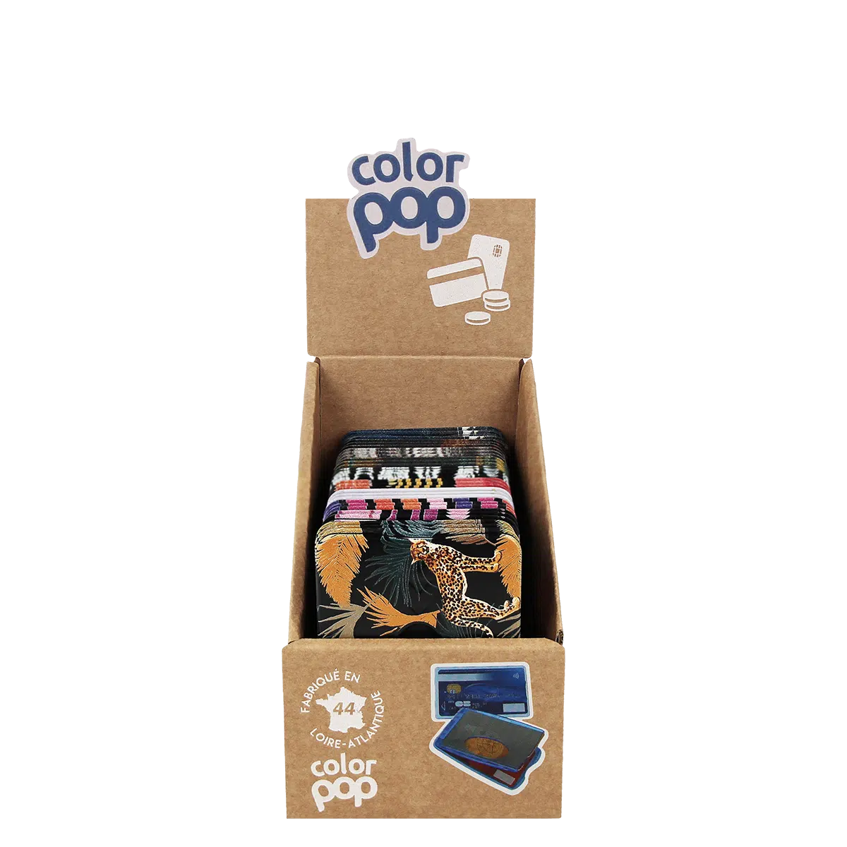 etui 1 carte anti-piratage color pop fabrication francaise