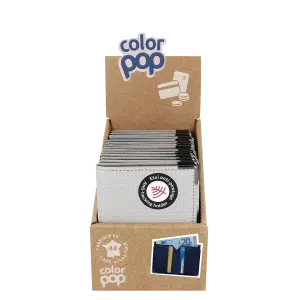 Portefeuille extraplat blindé anti-piratage - Présentoir de 14 unités - Silver