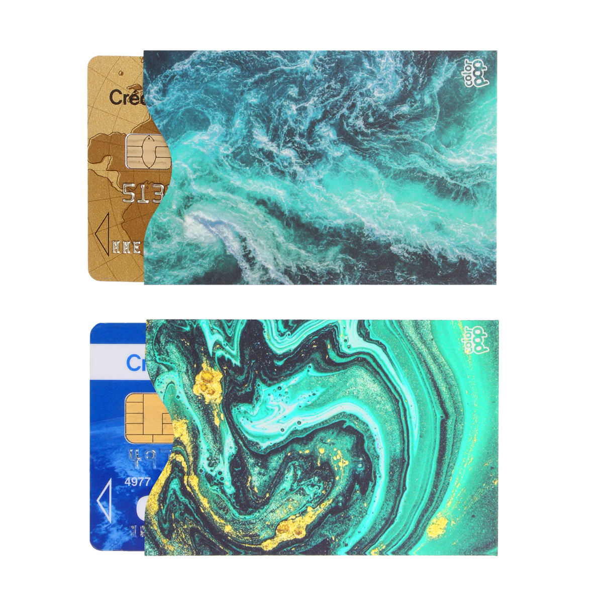 Lot de 2 étuis carton anti-RFID Color Pop