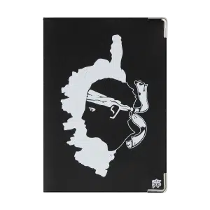 protège passeport corse motif tete de maure, anti ecornement, anti humidité, protège passeport, étui passeport