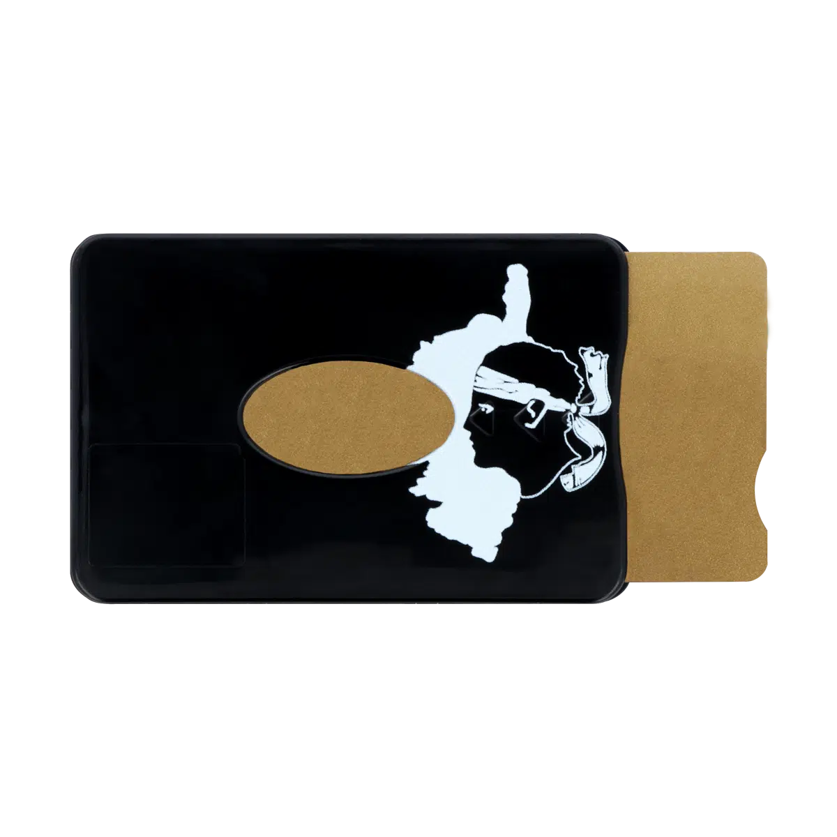 collection corse, motif tête de maure, porte carte anti-rfid, anti-piratage, carte bancaire, carte de crédit