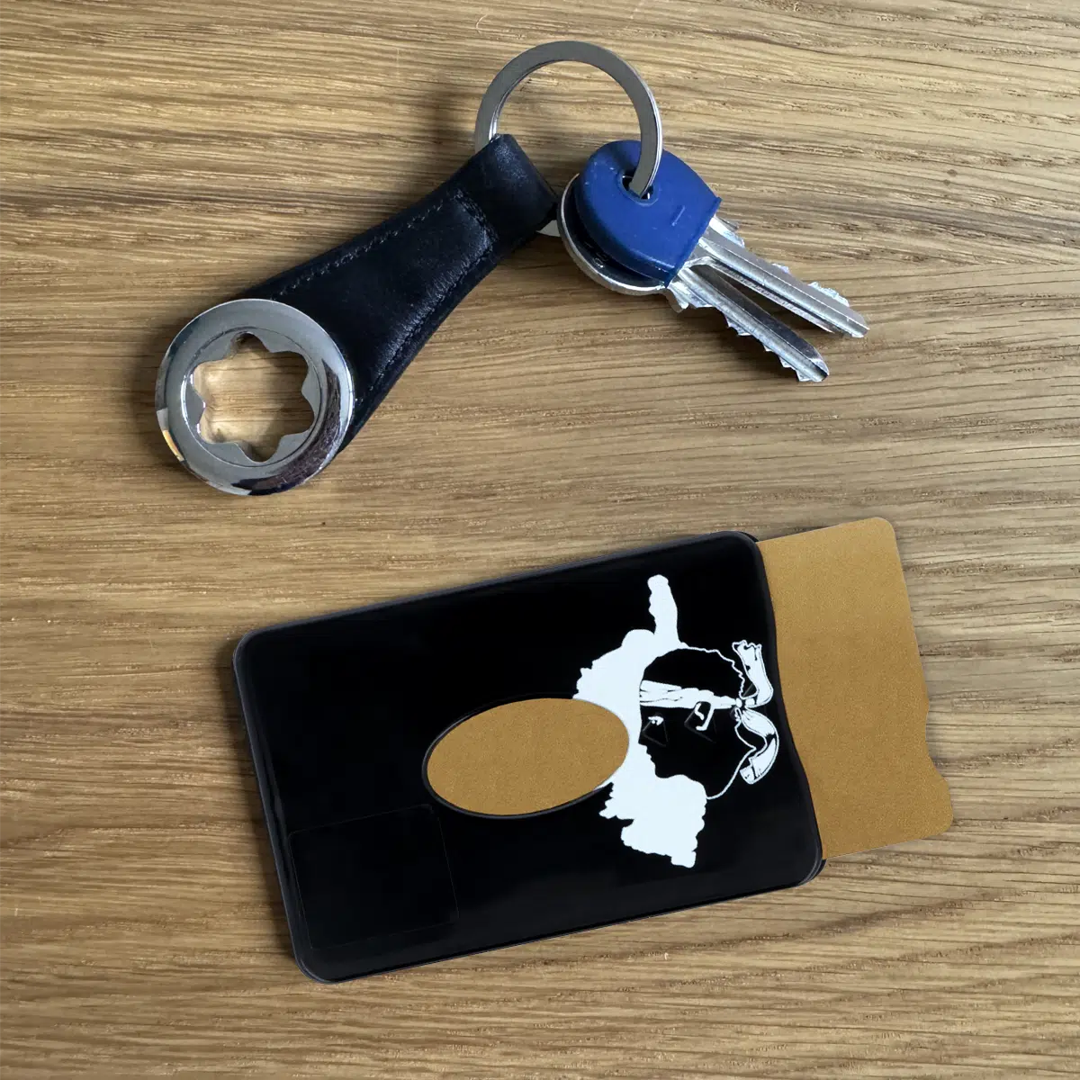 collection corse, motif tête de maure, porte carte anti-rfid, anti-piratage, carte bancaire, carte de crédit